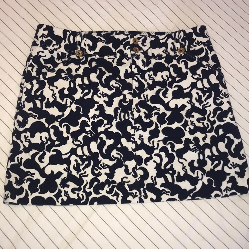 Lilly Pulitzer Corduroy Navy/White Skirt